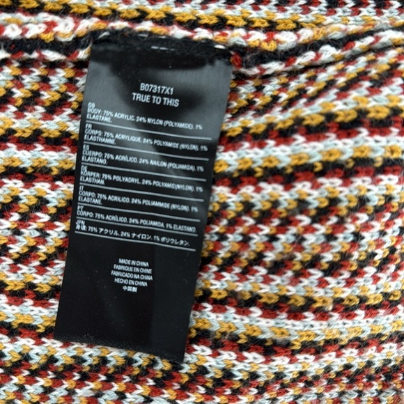 Anthropologie Stone Row Red and White Patterned Cardigan - Picture 3 of 6